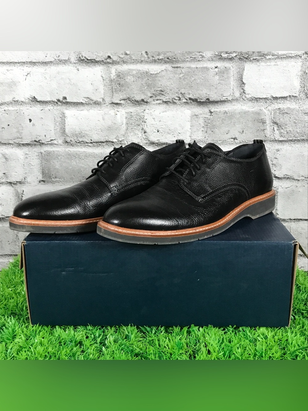 Cole Haan C31445 Mens 10.5M Black Morris Plain OS Leather Oxford Dress Shoes